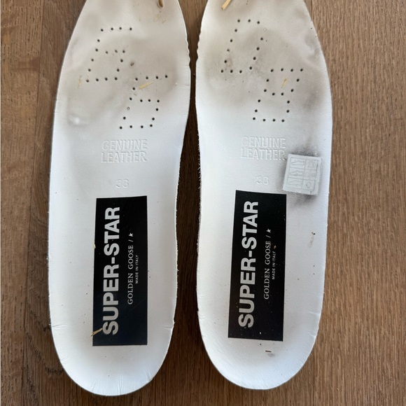 Golden Goose White Sneakers with Green Star and Purple Accent - Picture 11 of 12